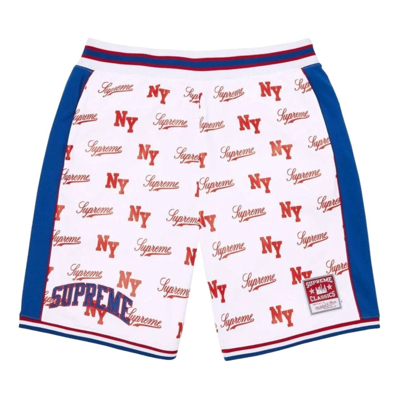 Supreme x Mitchell & Ness SS26 Monogram Basketball Short 'White' SUP-SS26-221-WHT