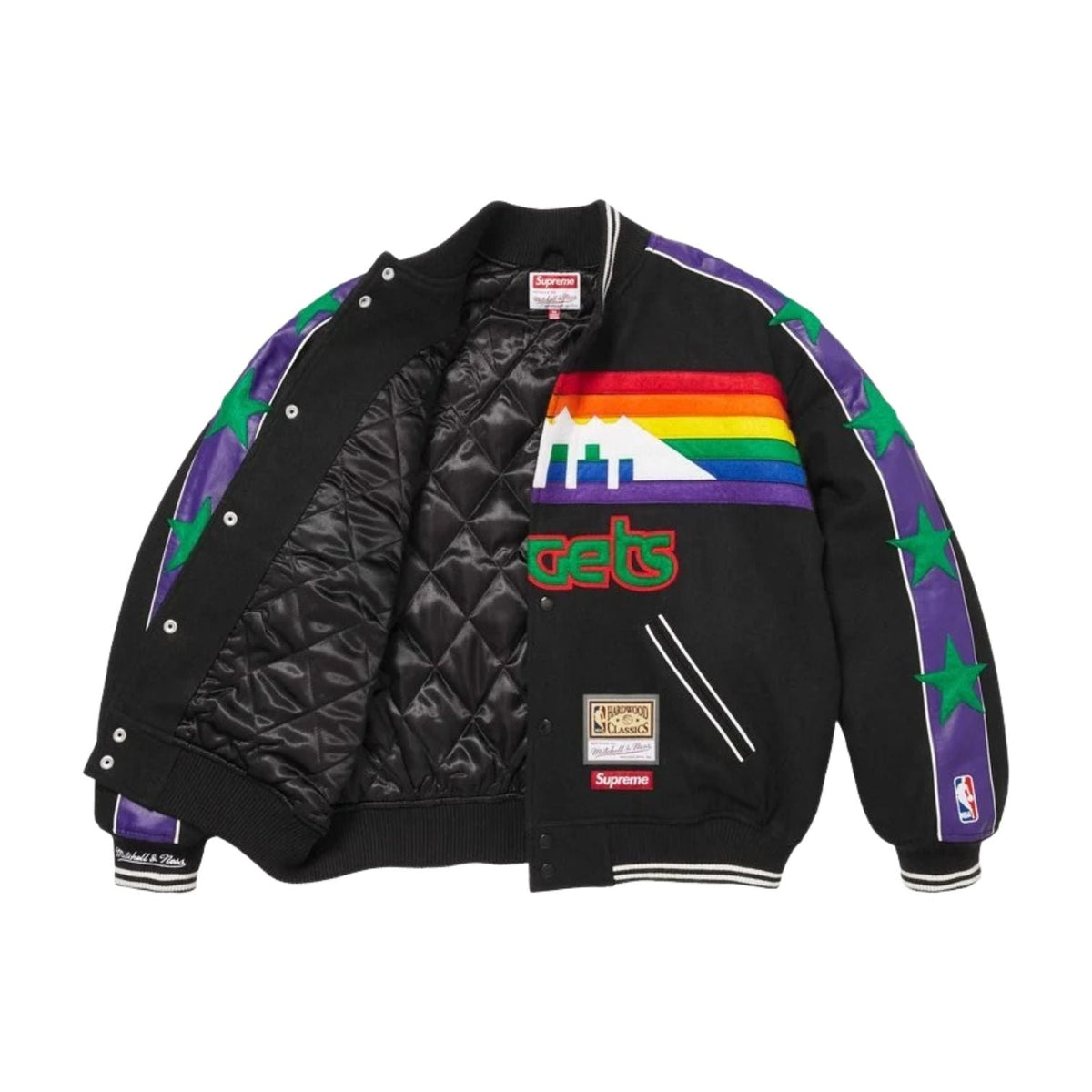 Supreme x Mitchell & Ness SS26 Teams Varsity Jacket 'Black' SUP-SS26-281-BLK
