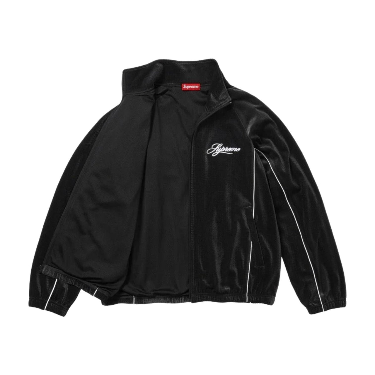 Supreme SS26 Velour Mesh Track Jacket 'Black' SUP-SS26-121-BLK