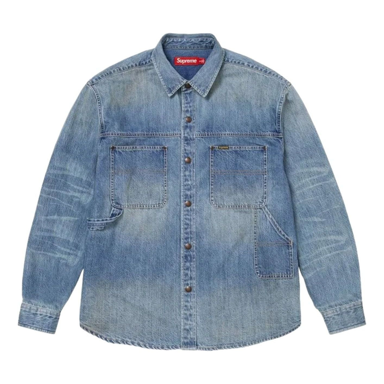 Supreme SS26 Worn Snap Painter Shirt 'Denim' SUP-SS26-125-DNM