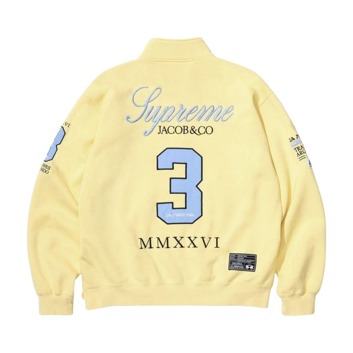 Supreme x La Martina SS26 Zip Up Sweatshirt 'Yellow' SUP-SS26-318-YLW