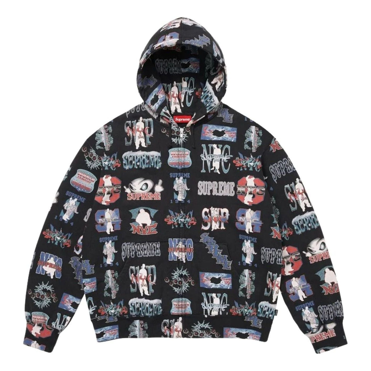 Supreme SS26 Flash Zip Up Hooded Sweatshirt 'Black' SUP-SS26-296-BLK