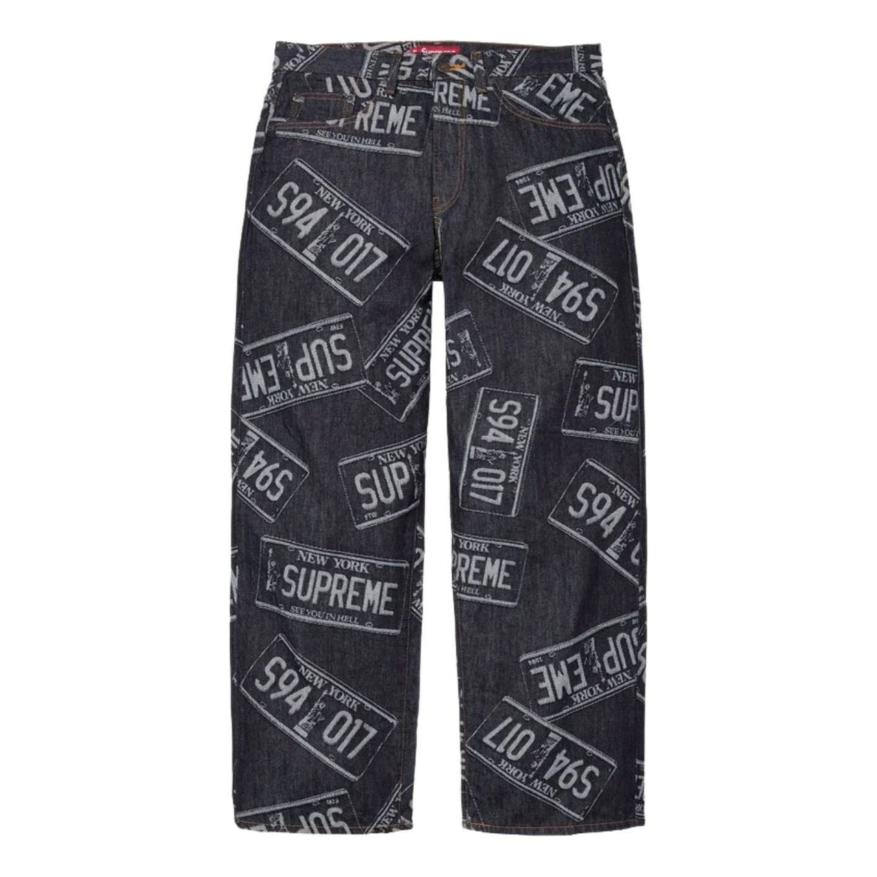 Supreme SS26 License Plate Baggy Jean 'Rigid Indigo' SUP-SS26-033