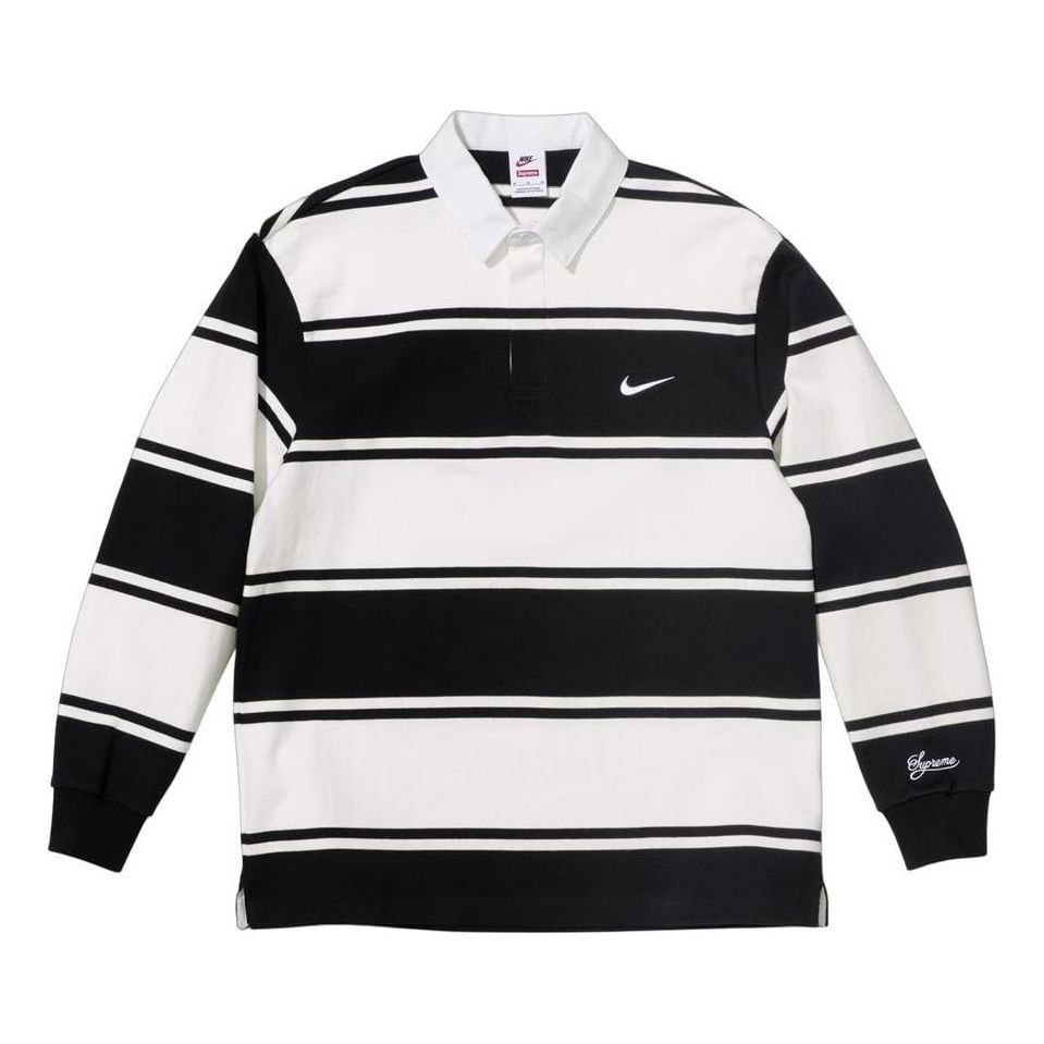 Supreme x Nike Stripe Rugby 'Black' SS25KN1-BLACK