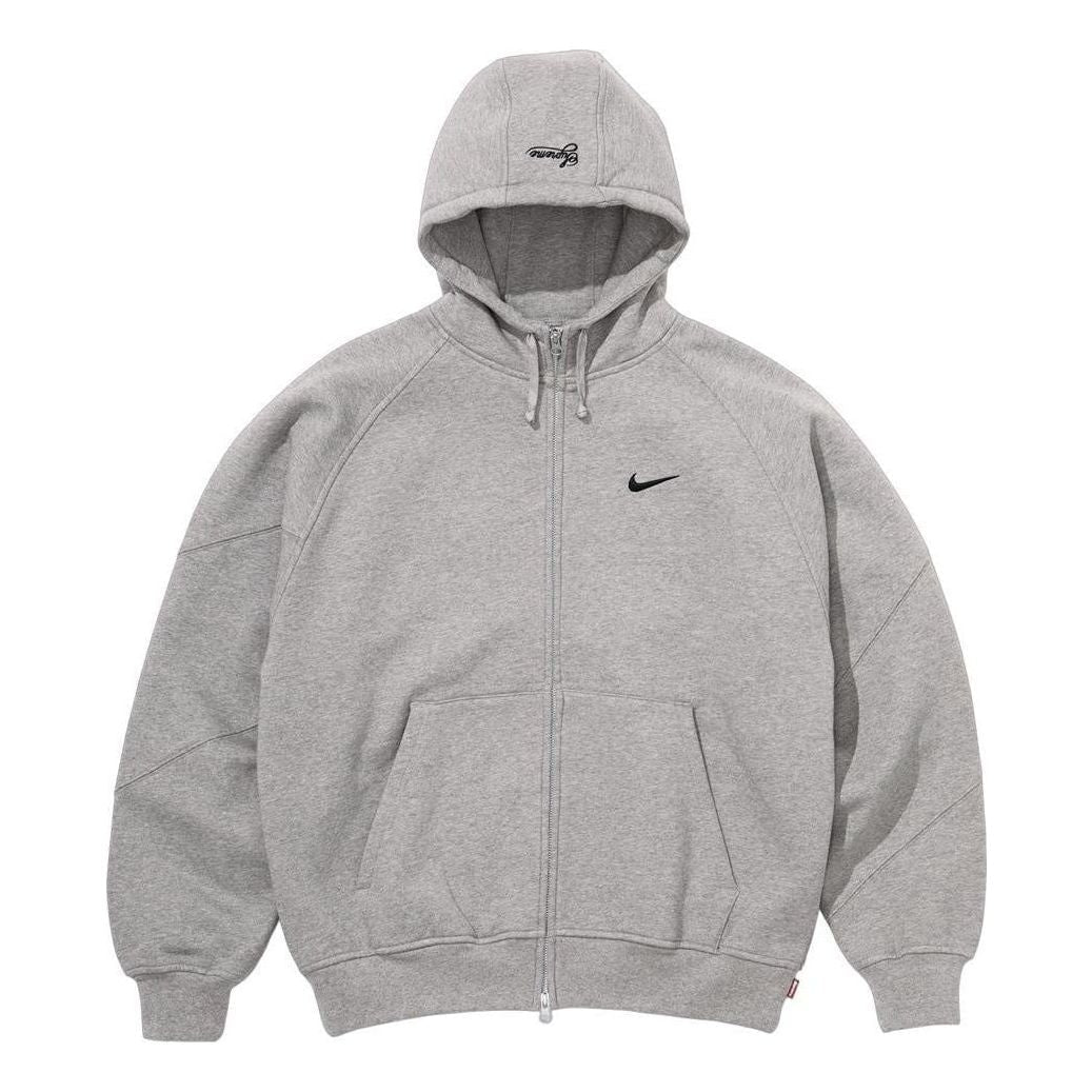 Supreme x Nike Zip Up Hooded Sweatshirt 'Heather Grey' SS25SW1-HEATHER-GREY