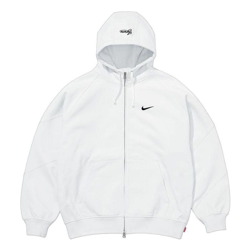 Supreme x Nike Zip Up Hooded Sweatshirt 'White' SS25SW1-WHITE