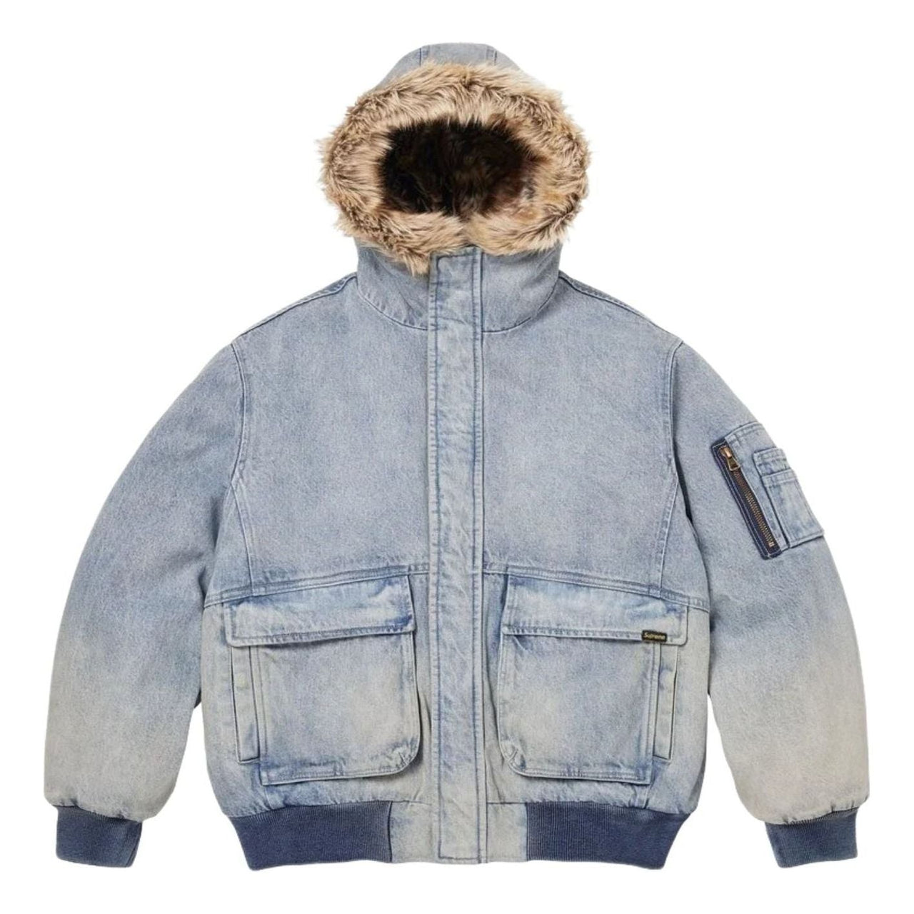 Supreme SS26 Reversible Faux Fur Hooded Work Jacket 'Denim' SUP-SS26-004-DNM
