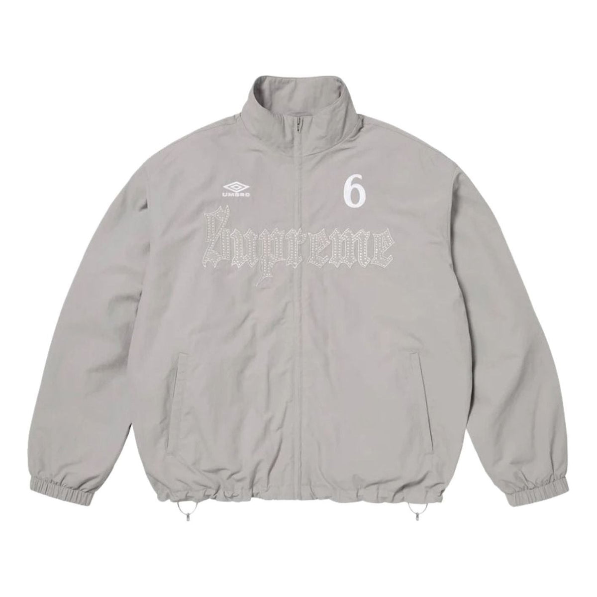 Supreme x Umbro SS26 Rhinestone Track Jacket 'Light Grey' SUP-SS26-331-GRY