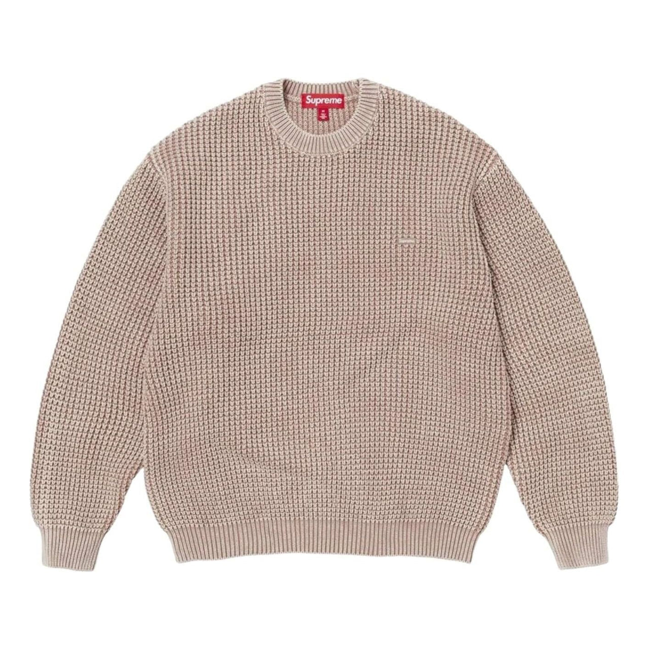 Supreme SS26 Washed Small Box Waffle Sweater 'Light Brown' SUP-SS26-136-BRN