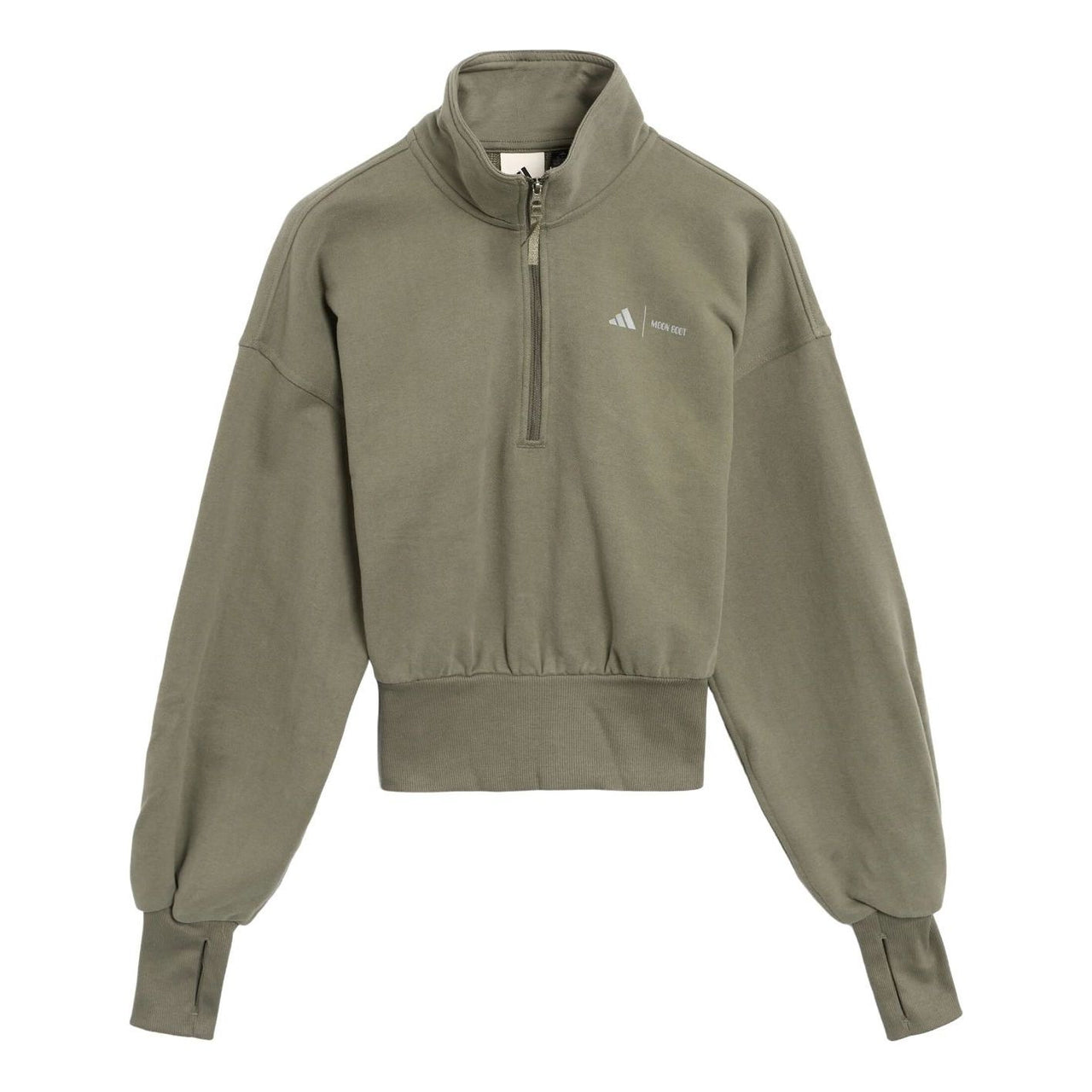 (WMNS) adidas x Moon Boot LEGGRN Crop Half Zip Sweatshirt 'Green' JM1101