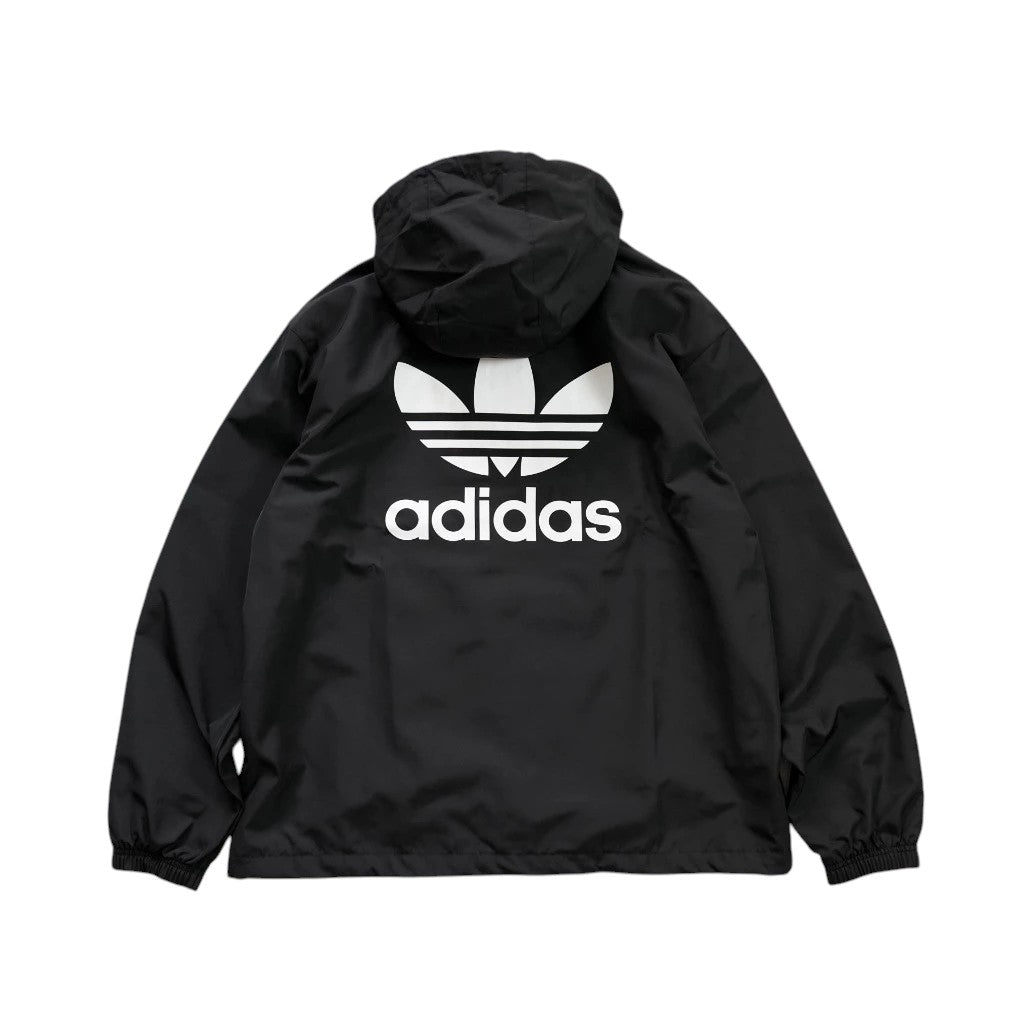adidas Adicolor Trefoil Windbreaker Jacket Asia Sizing 'Black White' IR9852