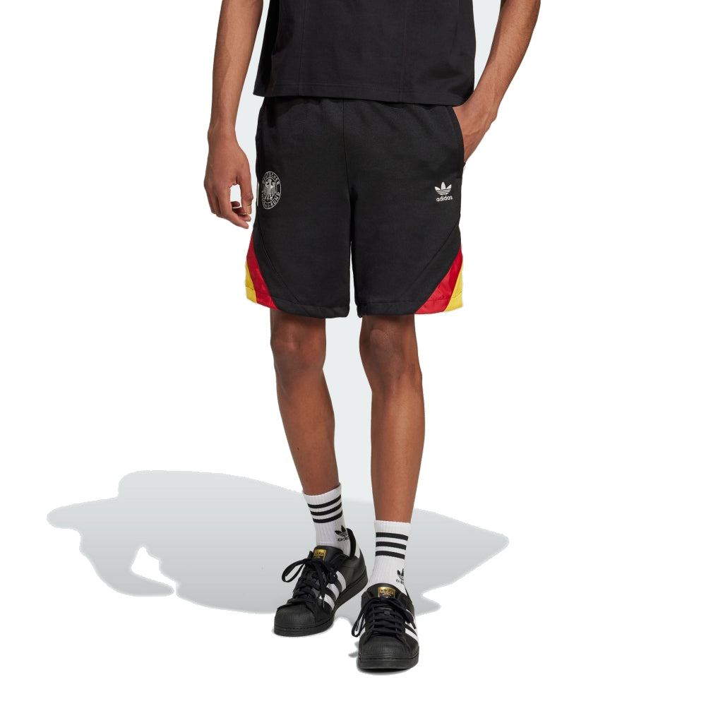 adidas Germany Originals Shorts Asia Sizing 'Black Red Yellow' IY7050