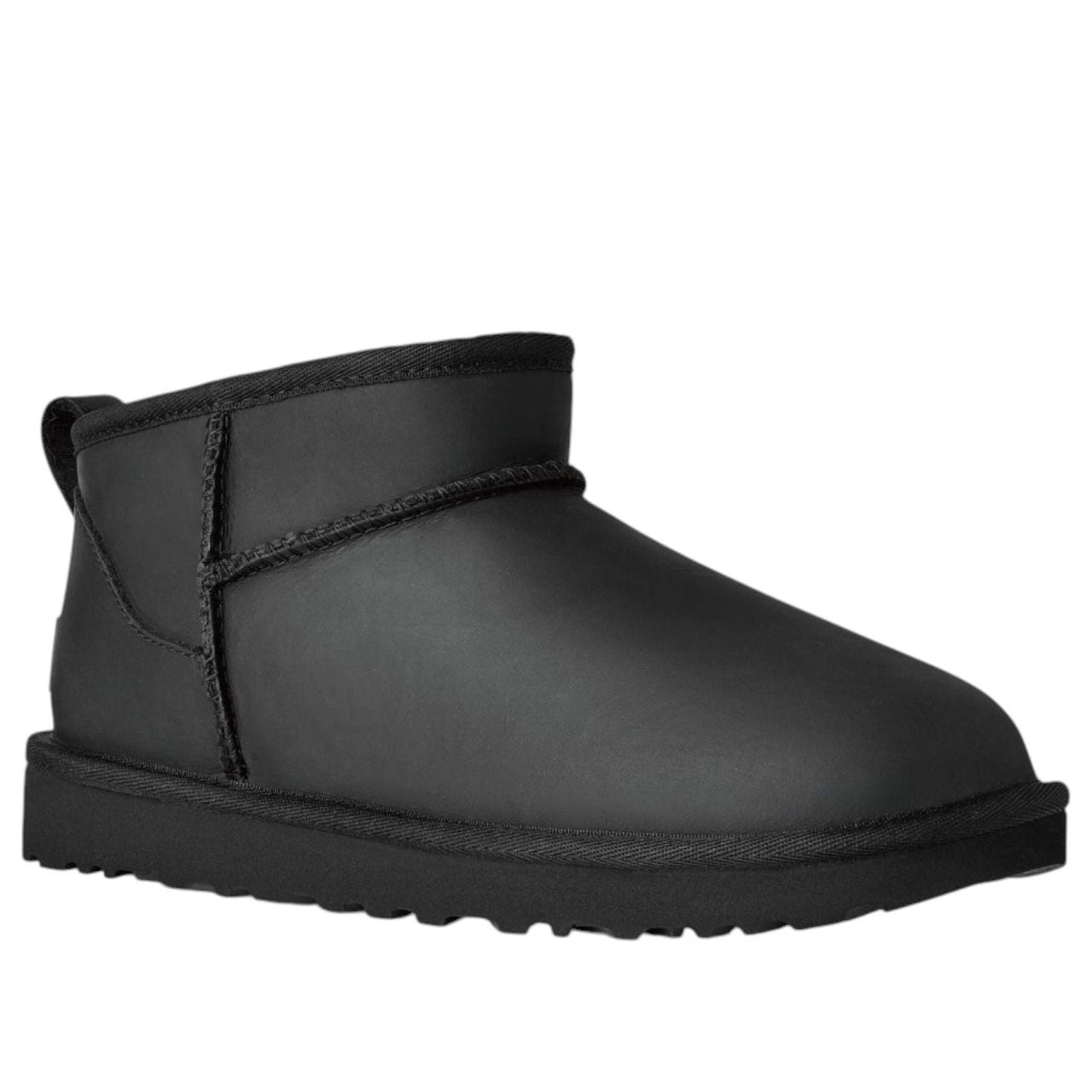(WMNS) UGG Classic Ultra Mini LTHR-Snow Boots 'Black' 1174210-BLK