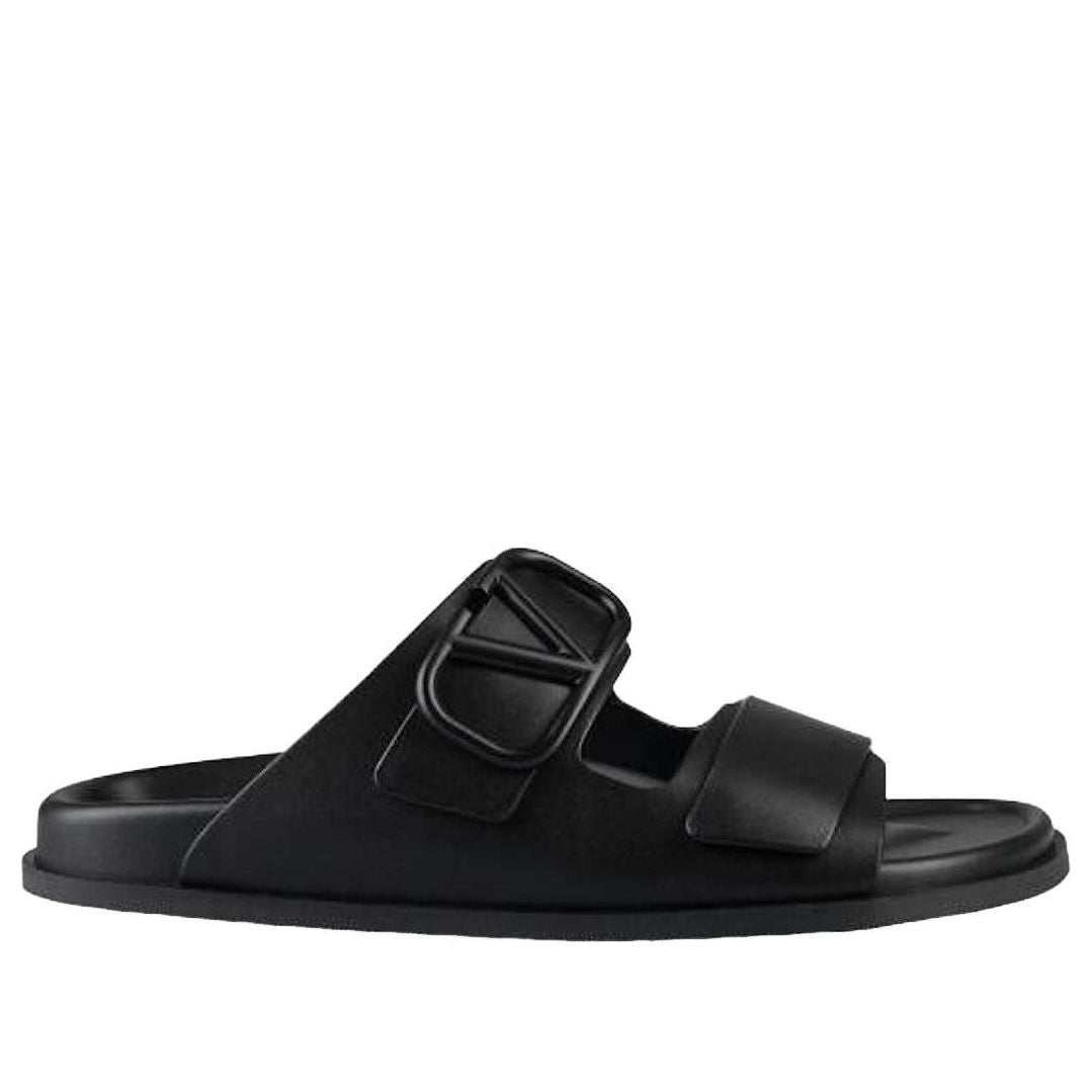 Valentino SS24 V Logo Signature Slippers 'Black' S0G80UHE0NO
