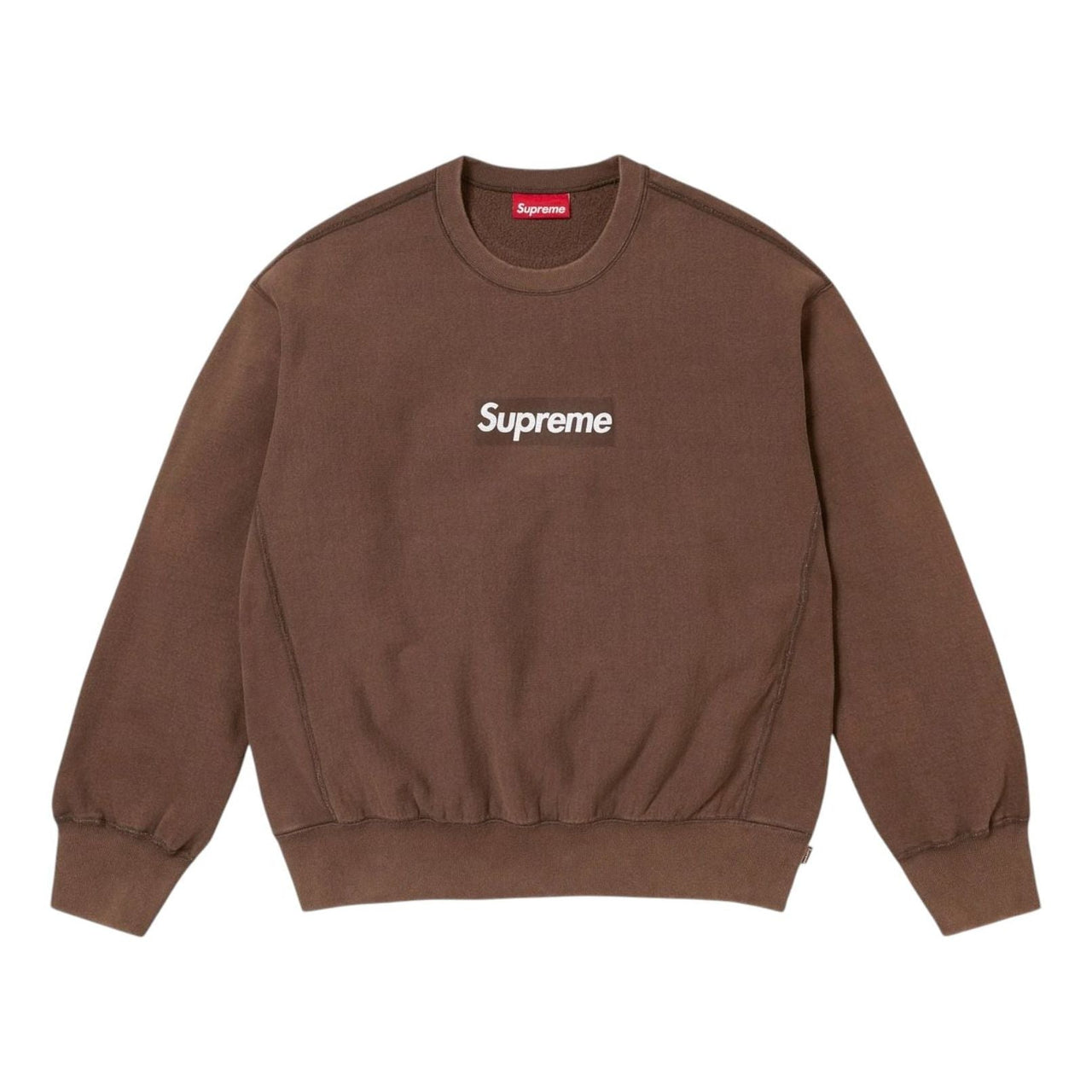 Supreme Washed Box Logo Crewneck 'Brown' FW15SW6-BROWN