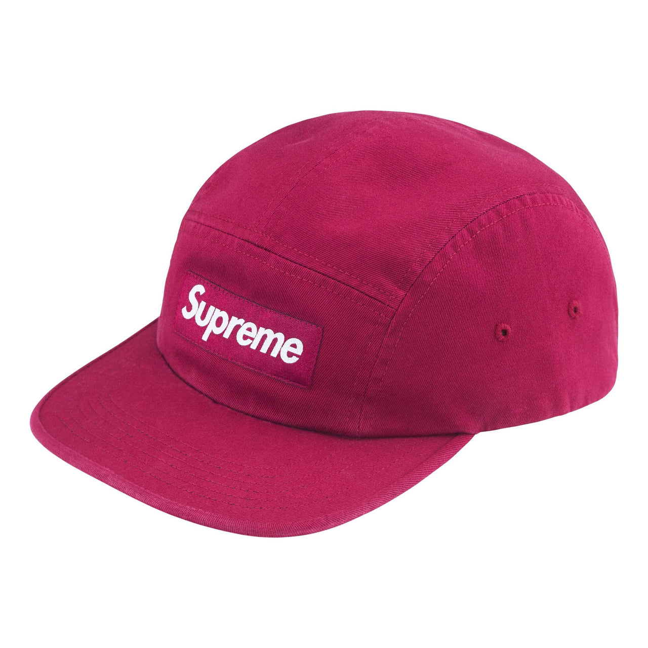 Supreme Washed Chino Twill Camp Cap FW24 'Cranberry' SUP-FW24-2203-CY