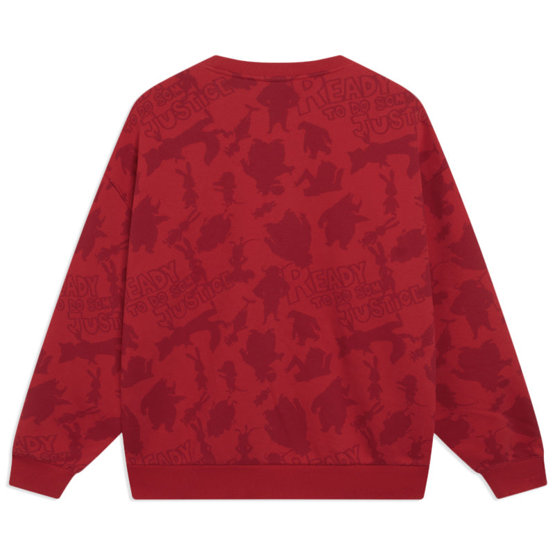 Li-Ning x Disney Zootopia All-Over Print Sweatshirt 'Red' AWDT537-1