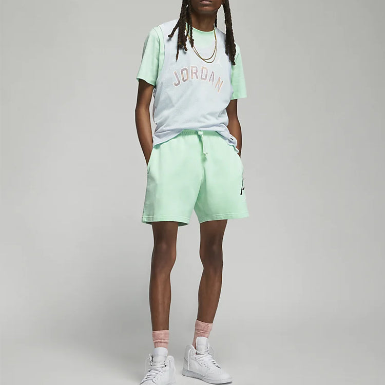 Men's Air Jordan Solid Color Logo Knit Shorts Green DM1871-379