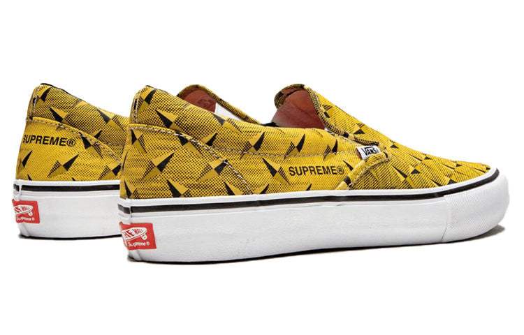 Vans X Supreme Slip-On SS19 Diamond Plate Collection Yellow SUP-SS19-10060
