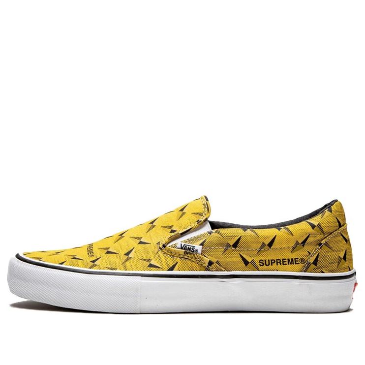 Vans X Supreme Slip-On SS19 Diamond Plate Collection Yellow SUP-SS19-10060