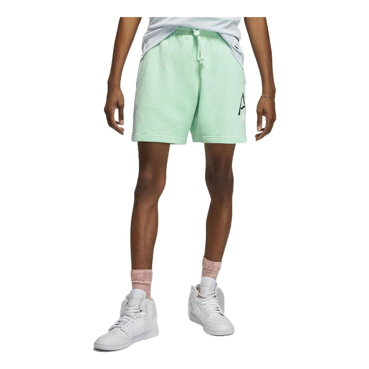 Men's Air Jordan Solid Color Logo Knit Shorts Green DM1871-379