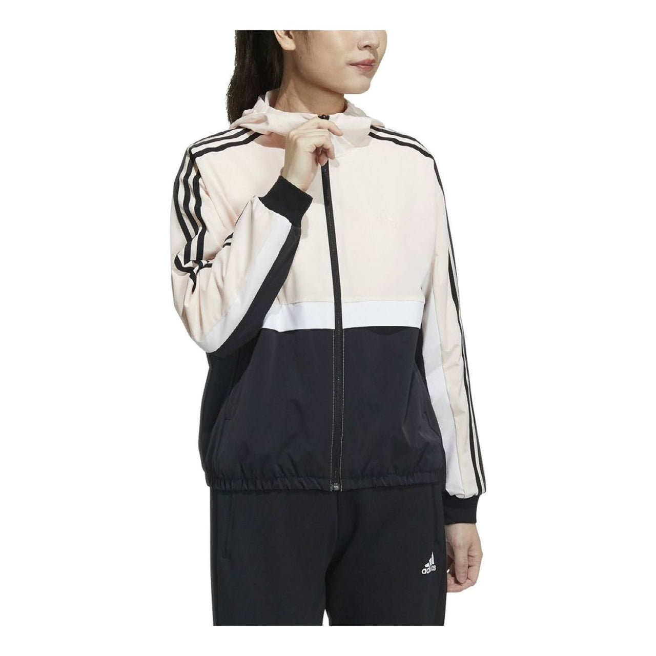 (WMNS) adidas Hooded Jacket 'Black Pink' GP0622