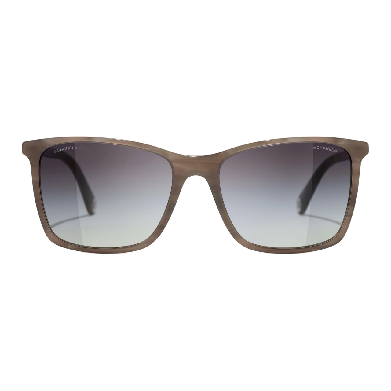 CHANEL Square Sunglasses Unisex Brown