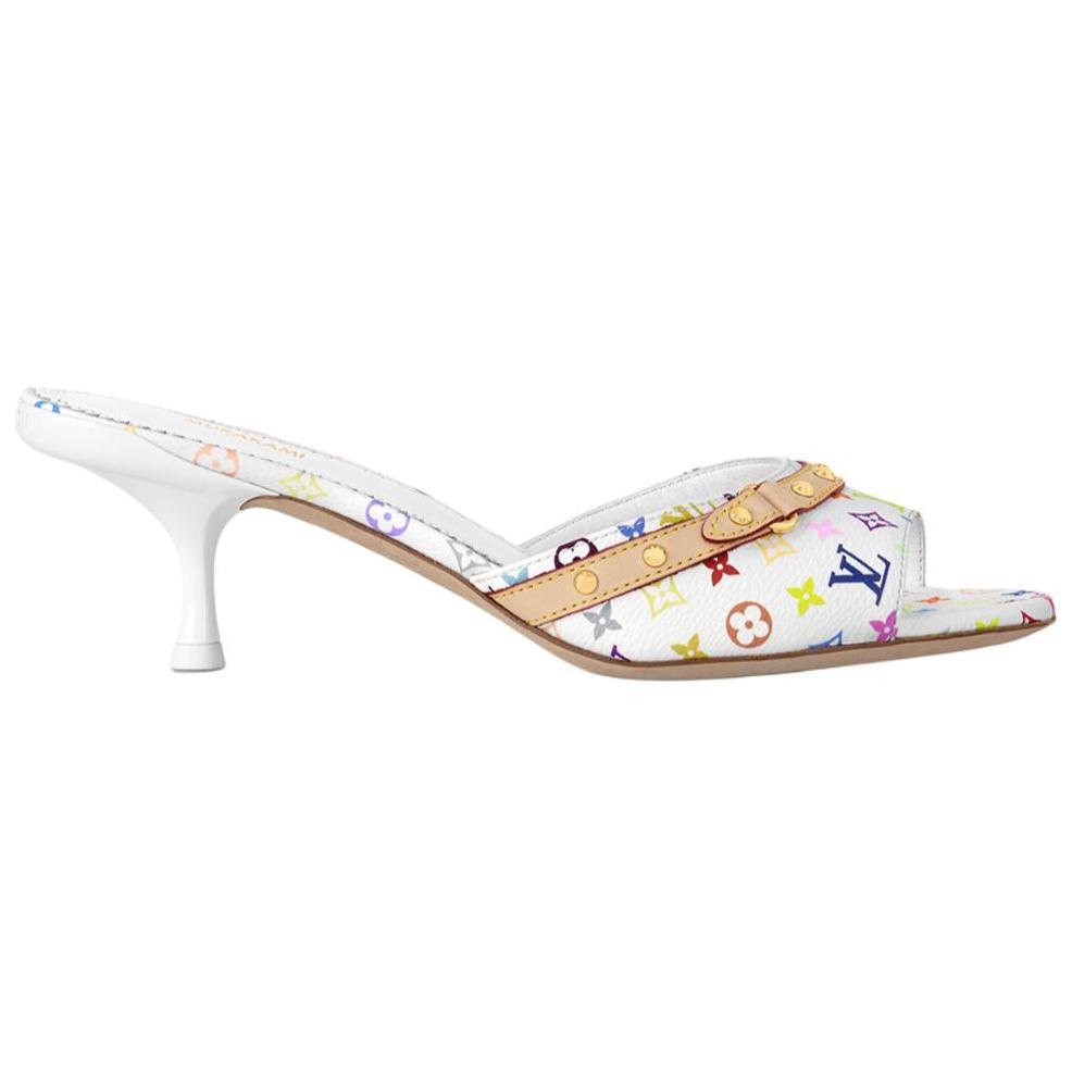 LOUIS VUITTON Slide Slippers Women's White
