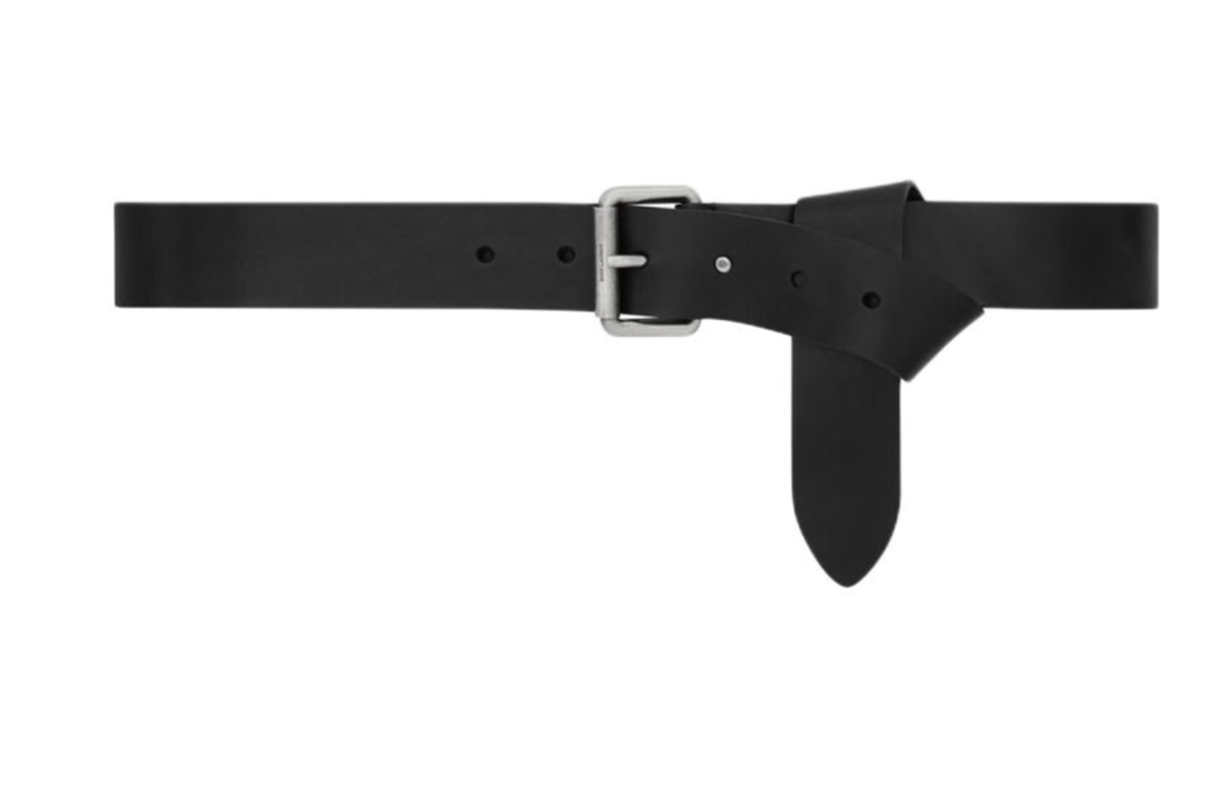 SAINT LAURENT Motorcycle Logo Engraved Belt