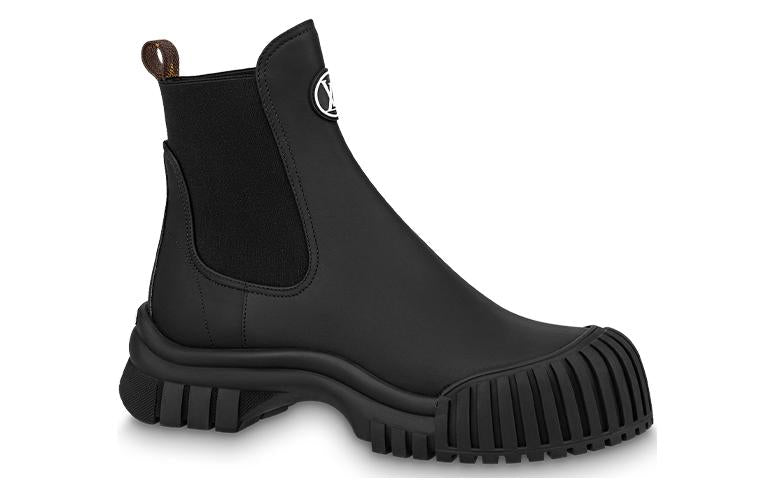 LOUIS VUITTON Ruby Short Chelsea Boots Women's Black
