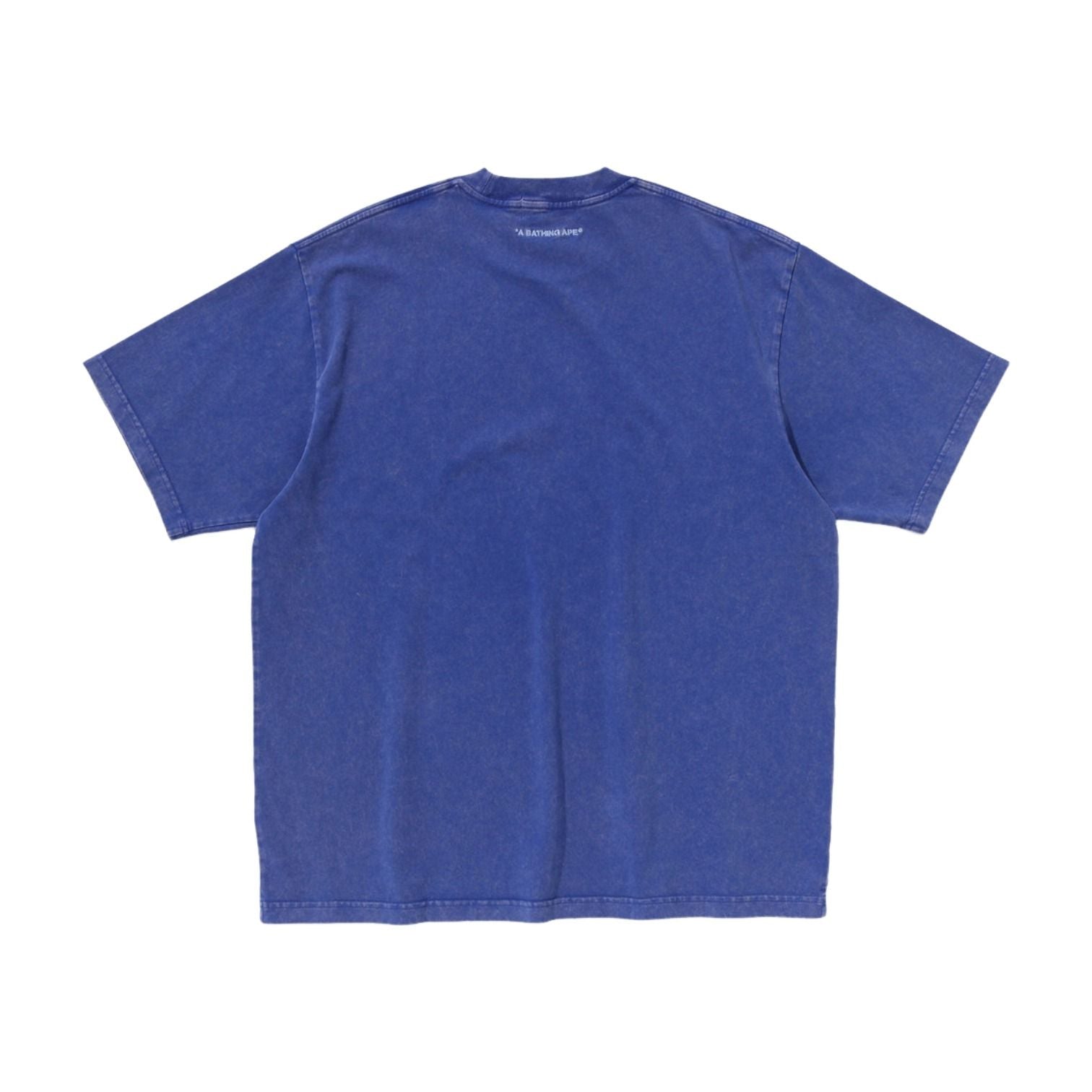 A Bathing Ape Garment Dye Spray Print College Relaxed Fit T-Shirt 'Blue' 1L30-109-345-BLU