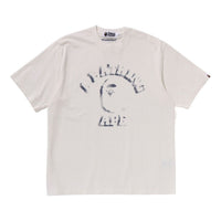 A Bathing Ape Garment Dye Spray Print College Relaxed Fit T-Shirt 'Ivory' 1L30-109-345-IVRY