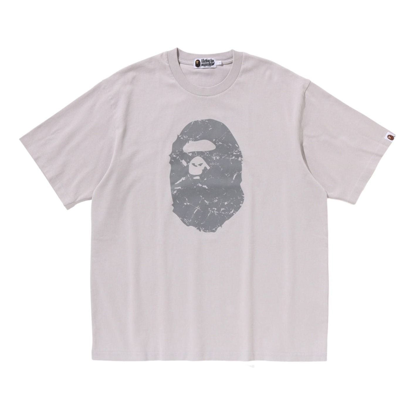 A Bathing Ape Heavy Washed Ape Head Relaxed Fit T-Shirt 'Gray' 1L30-109-351-GRY