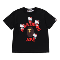 (WMNS) A BATHING APE x HELLO KITTY College Mini T-Shirt 'Black' 1M23-209-904-BLK