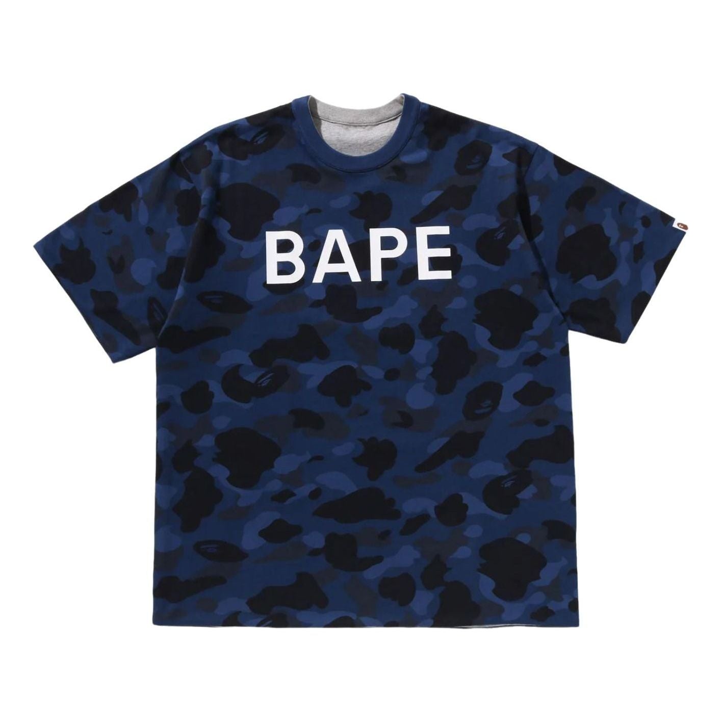 A Bathing Ape Color Camo Reversible T-Shirt 'Navy' 1M30-109-008-NAVY