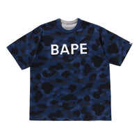 A Bathing Ape Color Camo Reversible T-Shirt 'Navy' 1M30-109-008-NAVY
