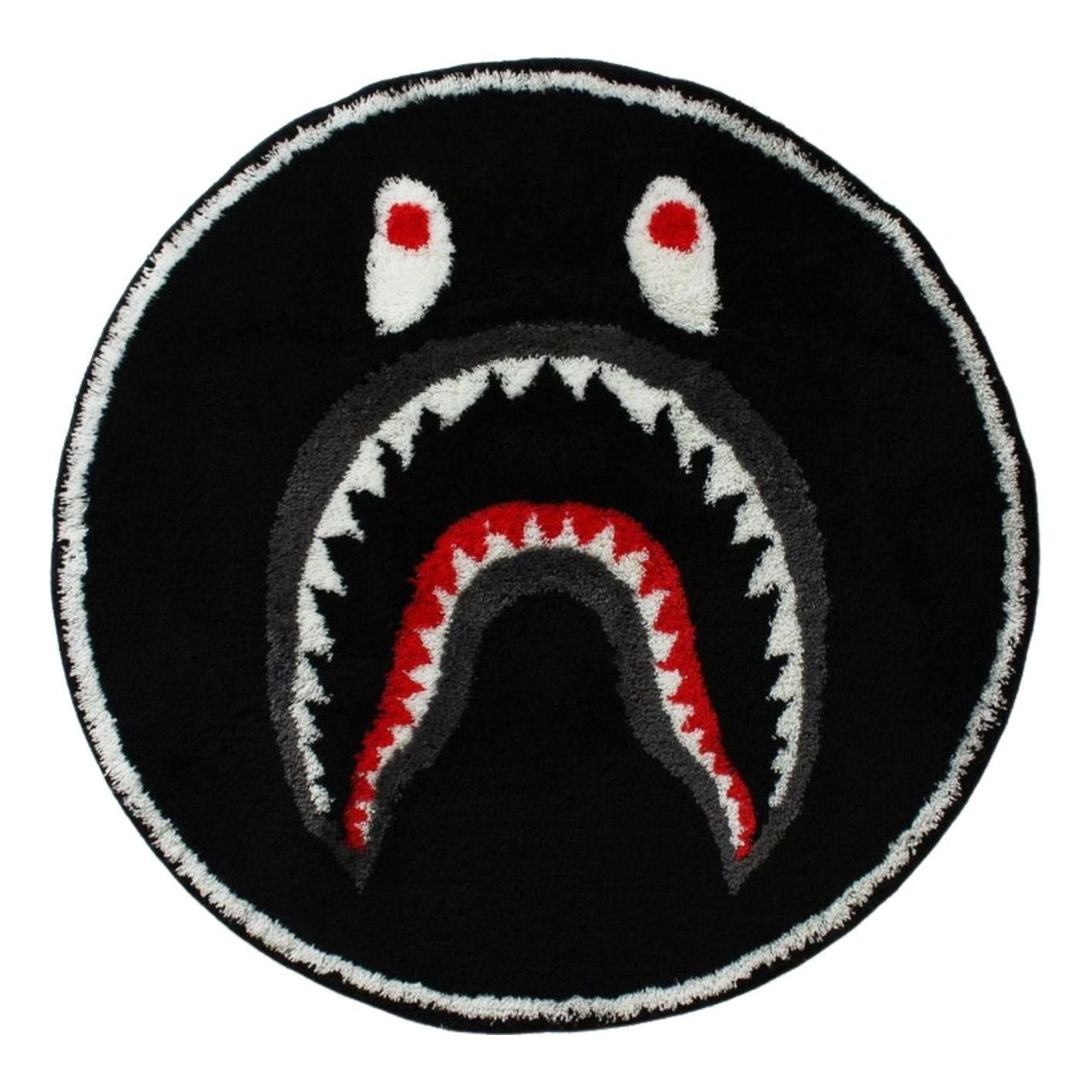 A Bathing Ape Shark Rug Mat 'Black' 1H80-182-032