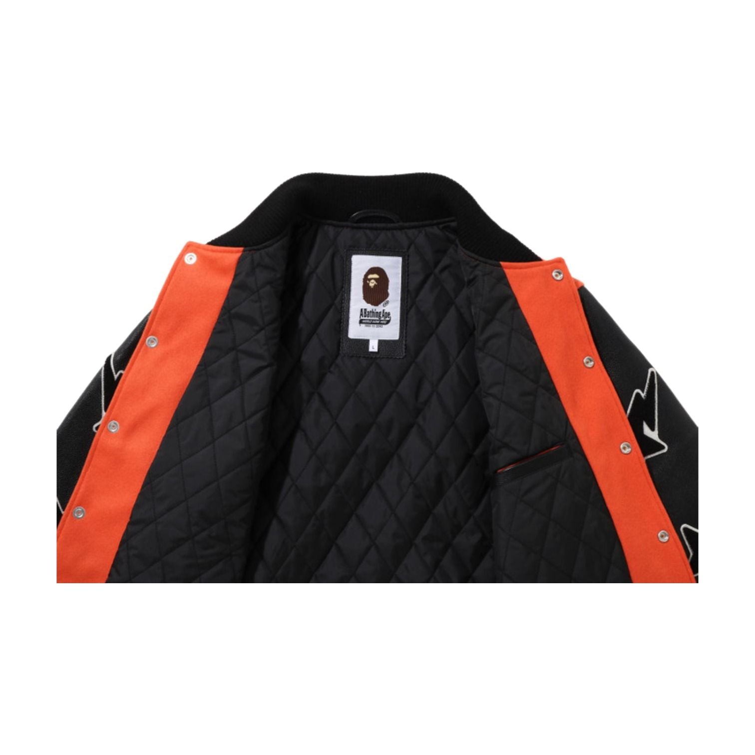 A Bathing Ape Relaxed Fit Varsity Jacket 'Orange' 1I80-141-001-ORG