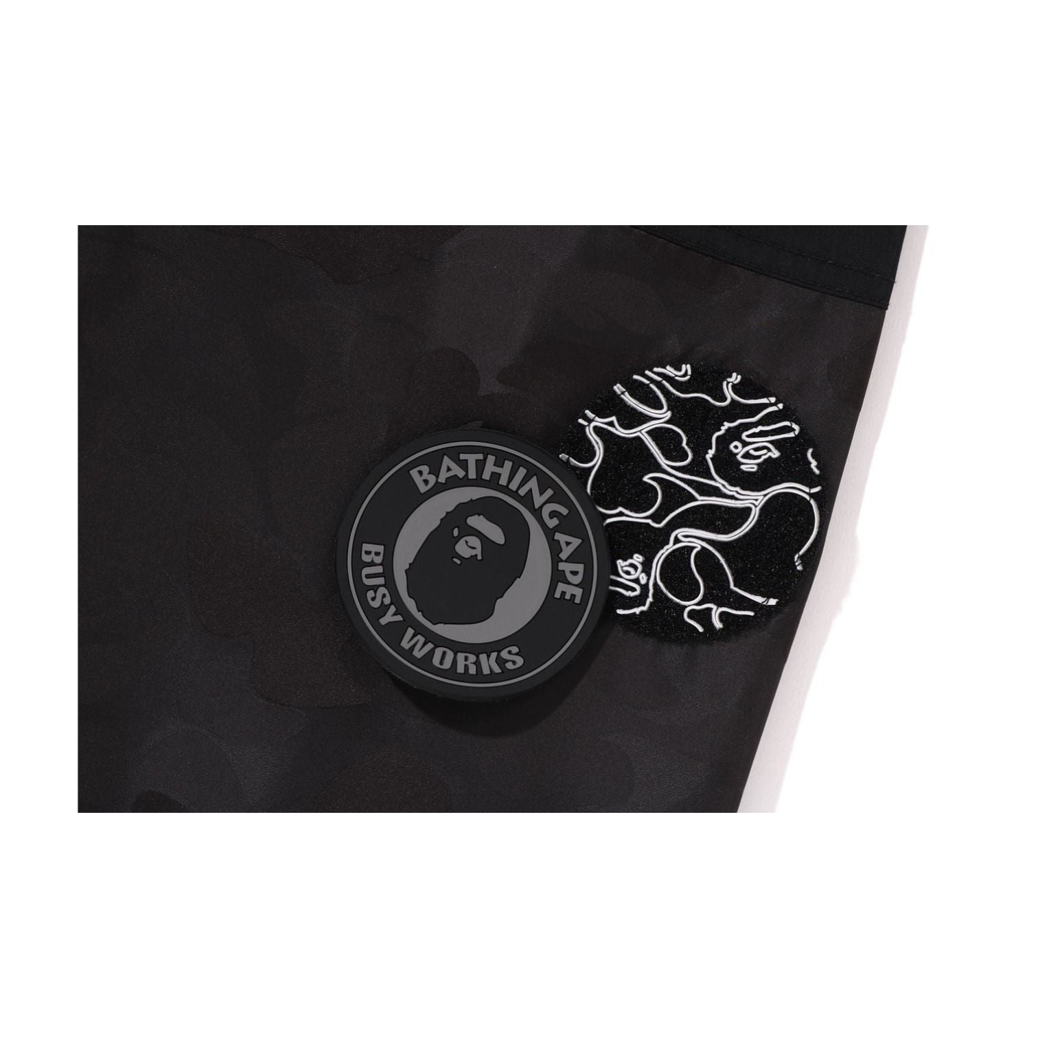 A Bathing Ape Solid Camo Jacquard Long Jacket 'Black' 1K80-140-011-BLK