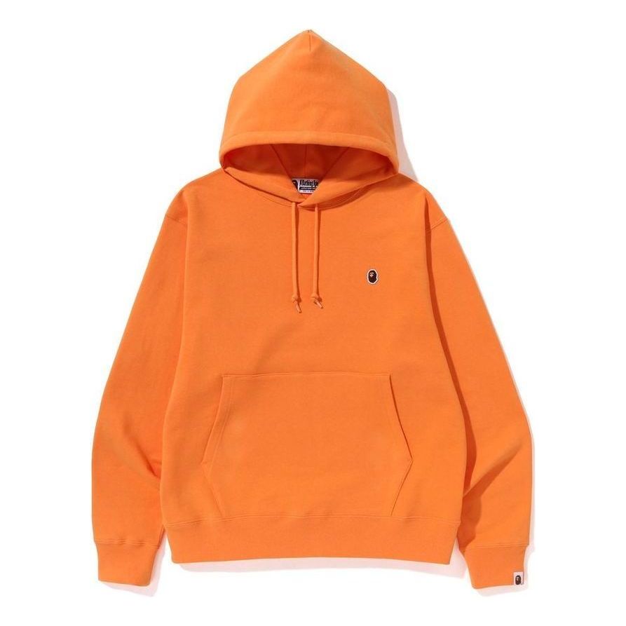 A Bathing Ape BAPE Ape Head One Point Relaxed Fit Pullover Hoodie 'Orange' 1J30-114-014-ORG