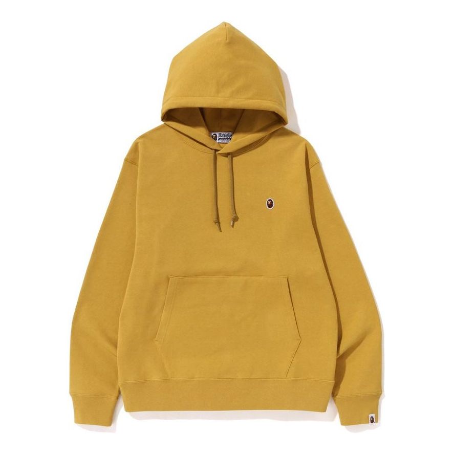 A Bathing Ape BAPE Ape Head One Point Relaxed Fit Pullover Hoodie 'Yellow' 1J30-114-014-YLW