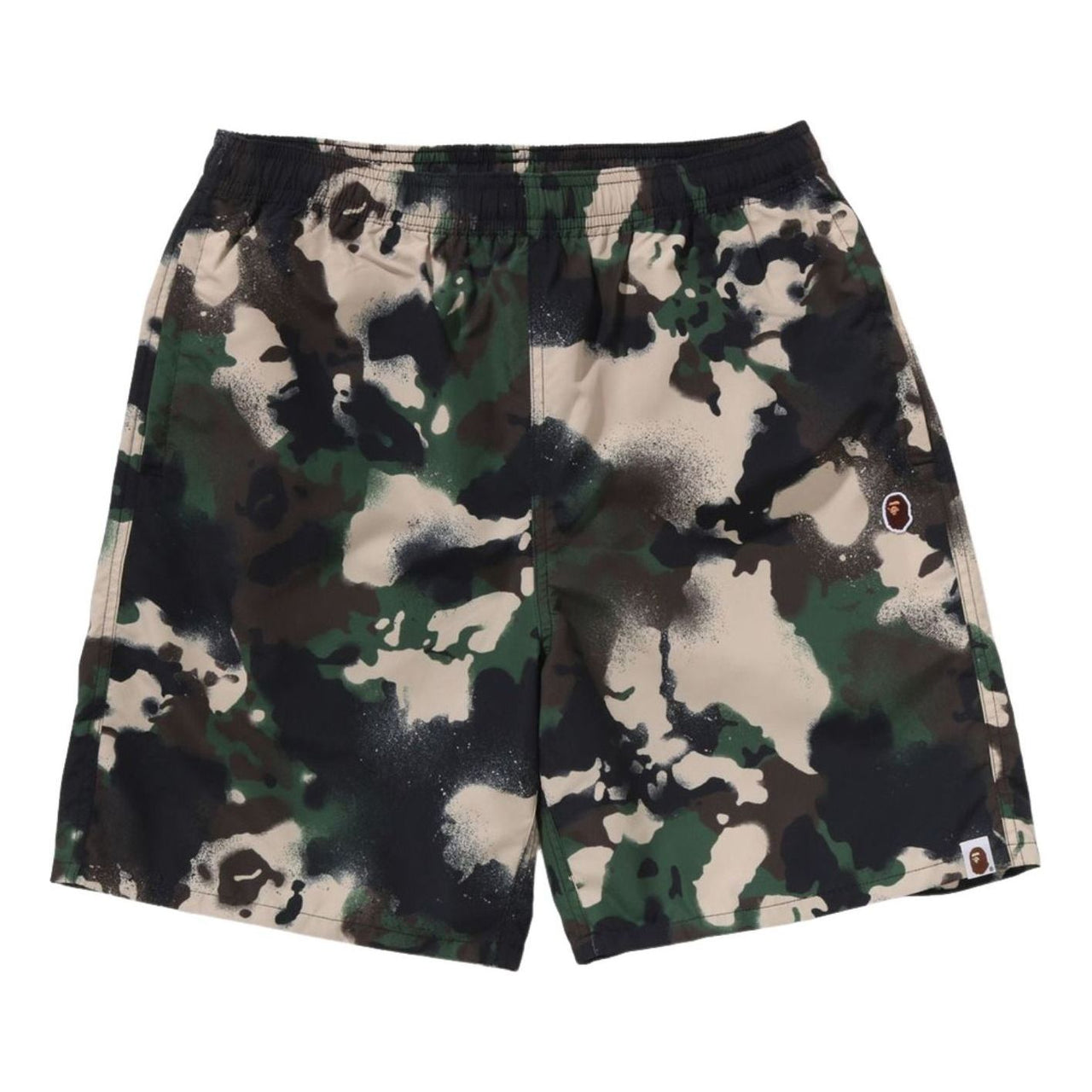 A Bathing Ape Map Camo Regular Fit Beach Shorts 'Green' 1L30-153-002-GRN