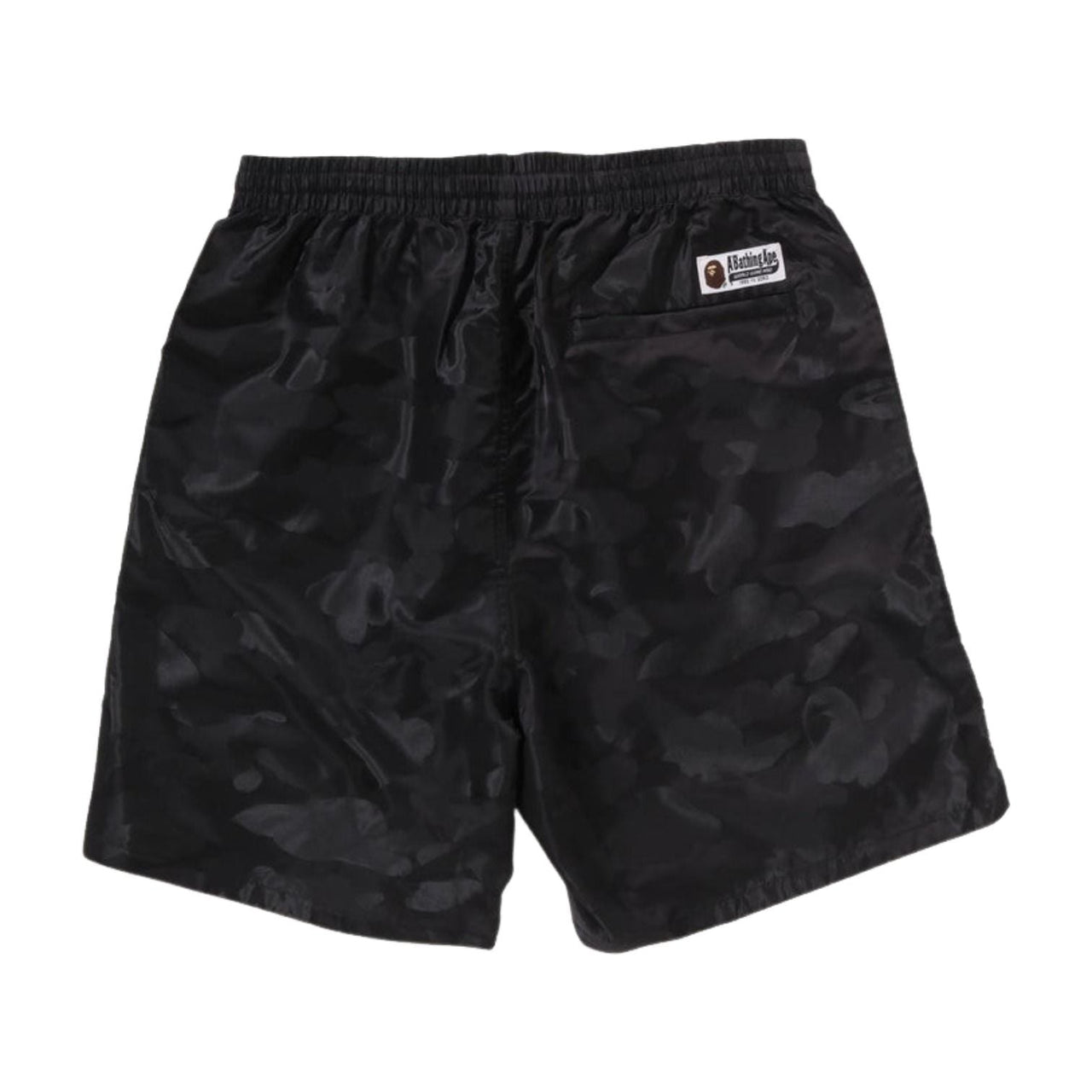 A Bathing Ape Solid Camo Bathing Ape Logo Shorts 'Black' 1L30-153-310
