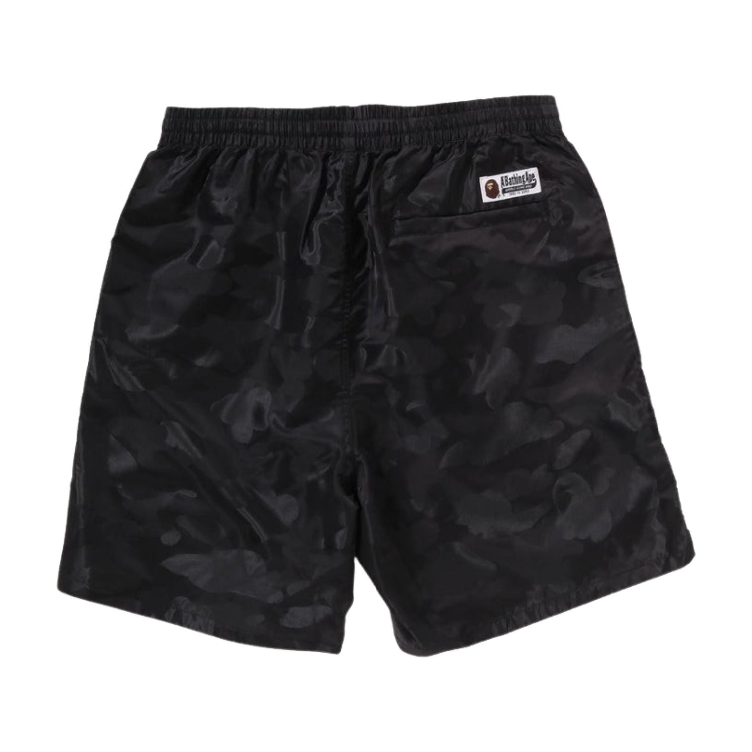 A Bathing Ape Solid Camo Bathing Ape Logo Shorts 'Black' 1L30-153-310