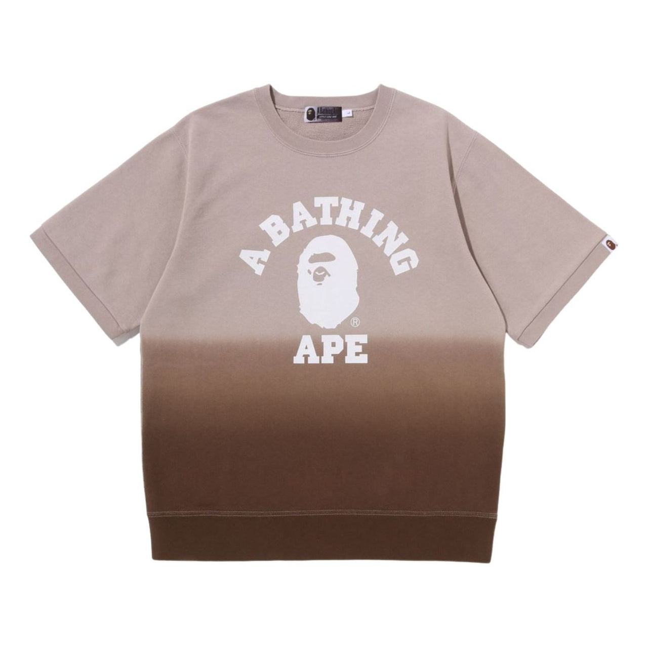 A Bathing Ape College Gradation S/S Sweat Crewneck 'Brown' 1J20-113-004-BRW