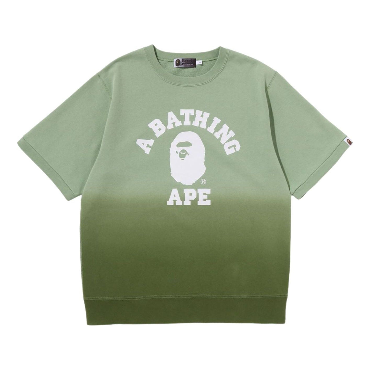 A Bathing Ape College Gradation S/S Sweat Crewneck 'Green' 1J20-113-004-GRN