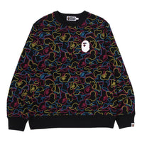 A Bathing Ape Neon Camo Crewneck Sweatshirt 'Multicolor' 1L30-113-008-MUTL