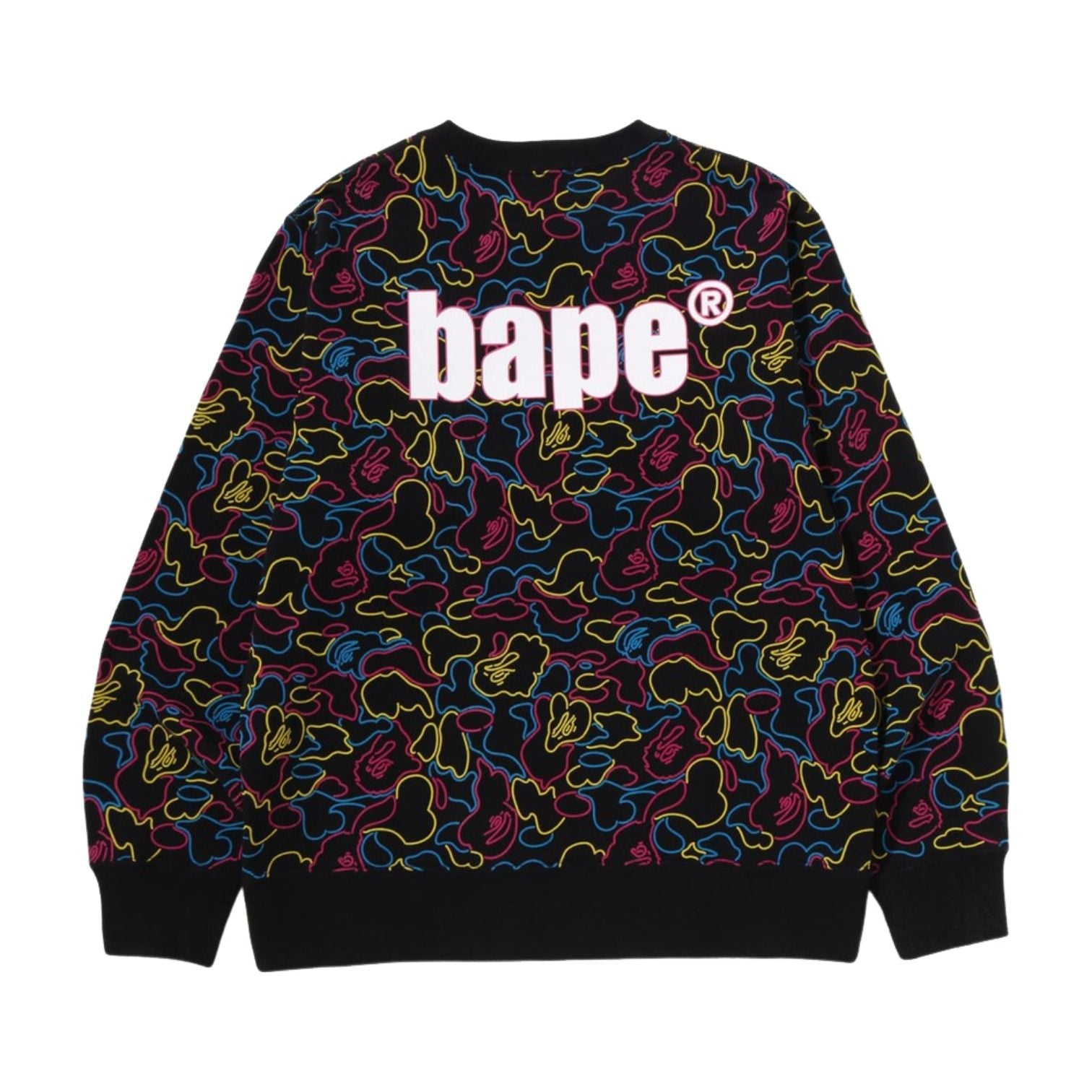 A Bathing Ape Neon Camo Crewneck Sweatshirt 'Multicolor' 1L30-113-008-MUTL