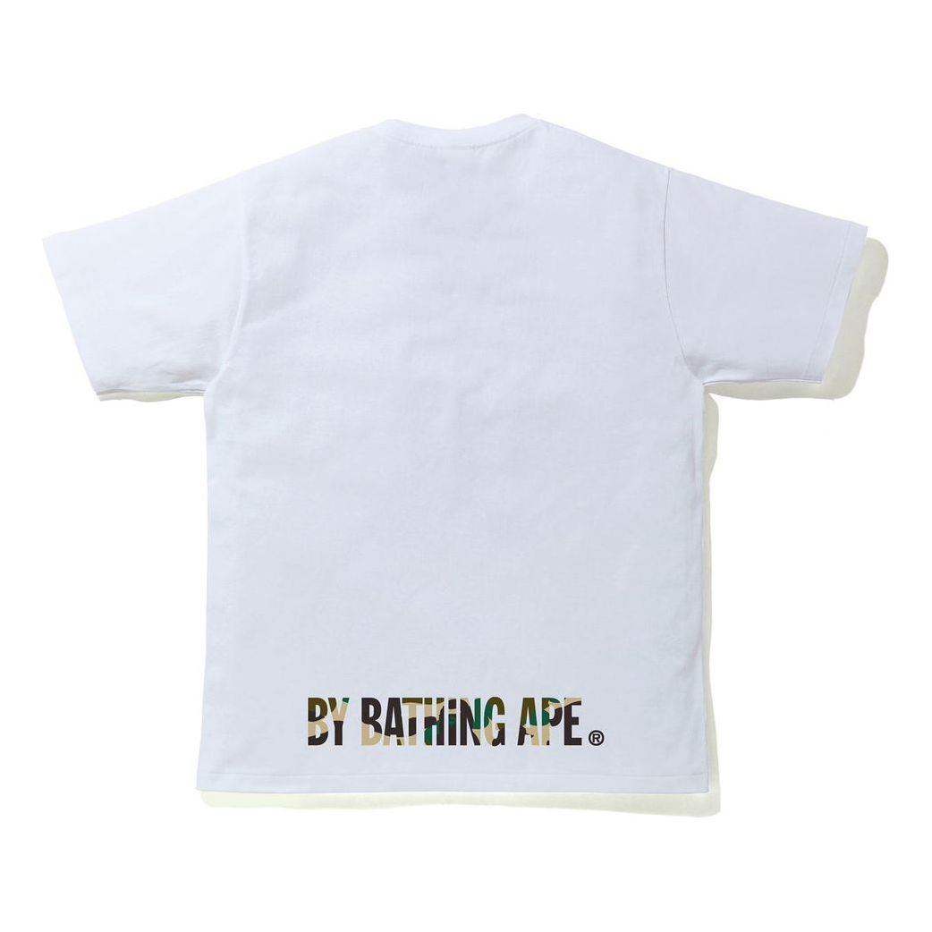 A Bathing Ape 1st Camo Ape Face T-Shirt 'White Yellow' 1H80-110-011-WHXYE