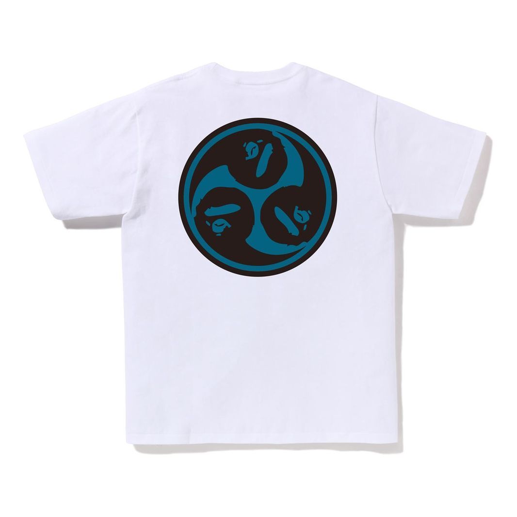 A Bathing Ape Japan Culture Mitsudomoe T-Shirt 'White' 1J30-110-065-WHT